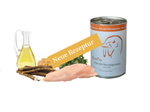 Hipoalergiczna karma dla silnie uczulonych psów, z pszenicą kamut, wężymordem i olejem lnianym